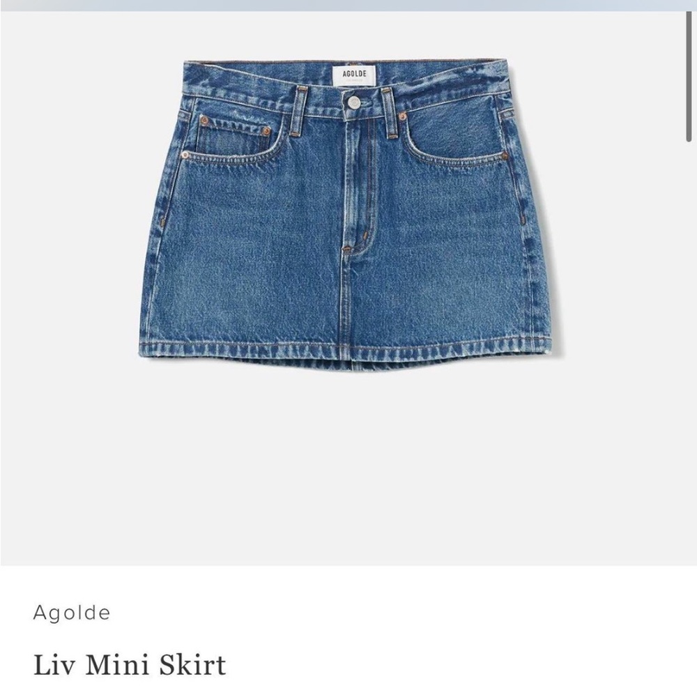 Agolde Liv Mini Denim Skirt size 24